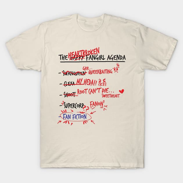 The heartbroken fangirl agenda T-Shirt by ManuLuce